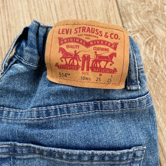 Boys Levis 514 Straight Jeans Sz 10(25x25) Adjustable Waist - Picture 2 of 6